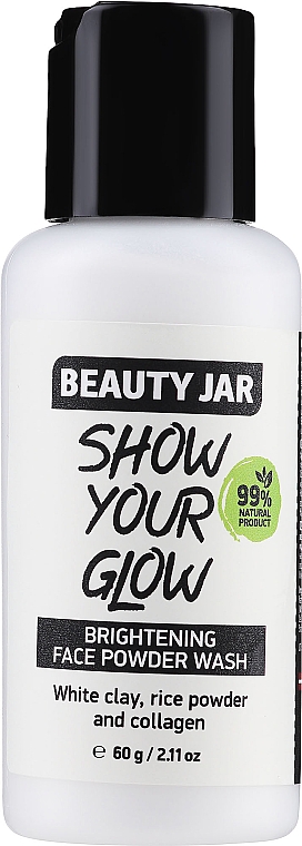 Beauty Jar Show Your Glow Brightening Face Powder Wash – Polvo iluminador de lavado facial